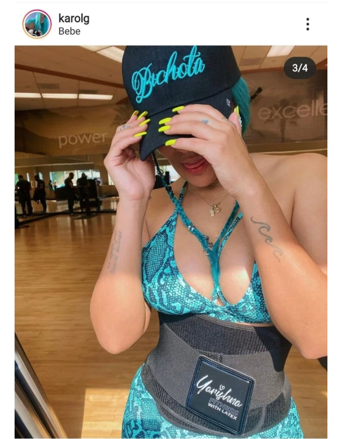 YARISHNA FITNESS WAIST FAJA CINTURÓN FITNESS CON LÁTEX KAROLG