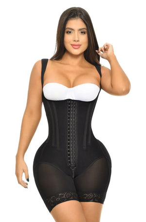 LIPOFAJA SHORT TIRANTE ANCHO DOBLE TALLA CON VARILLAS FRENTE Y ESPALDA REALCE BOOTYLICIOUS