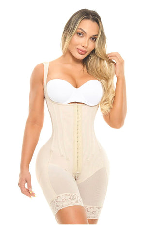 LIPOFAJA SHORT TIRANTE ANCHO DOBLE TALLA CON VARILLAS FRENTE Y ESPALDA REALCE BOOTYLICIOUS